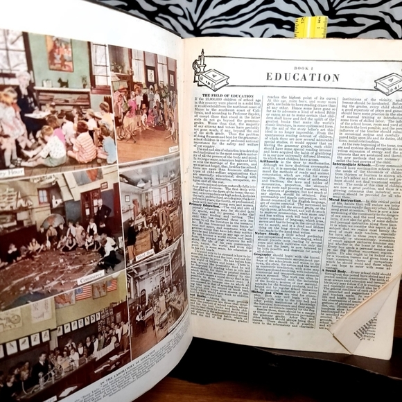 Rare Beautiful Antique 1938 Hard Cover The Volume Library Encyclopedia Book - Picture 6 of 10